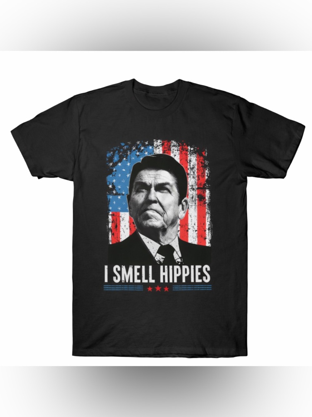 🇺🇸 Ronald Reagan “I Smell Hippies” Graphic Tee T- Shirt XL NEW 🇺🇸